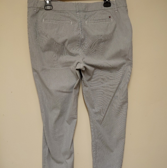 Tommy Hilfiger Women's Blue And White Striped Trousers Size 14 - Picture 3 of 13